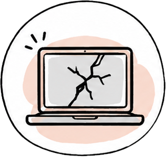 Broken laptop screen replacement and hardware repair service near Thorndale PA