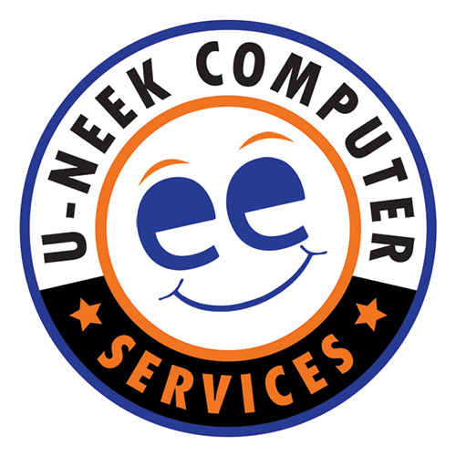 U-neek Computer Repair smiley face logo