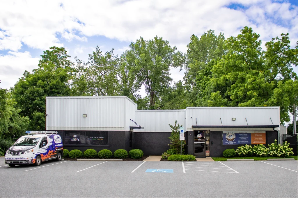 Exterior of U-neek IT Solutions in Downingtown, PA providing managed MSP, data backups, office 365 support, and virus removal in Chester County PA